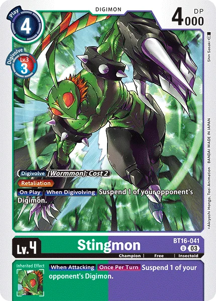 Stingmon — Booster BEGINNING OBSERVER [BT16] BT16-041
