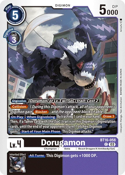 Dorugamon — Booster BEGINNING OBSERVER [BT16] BT16-058