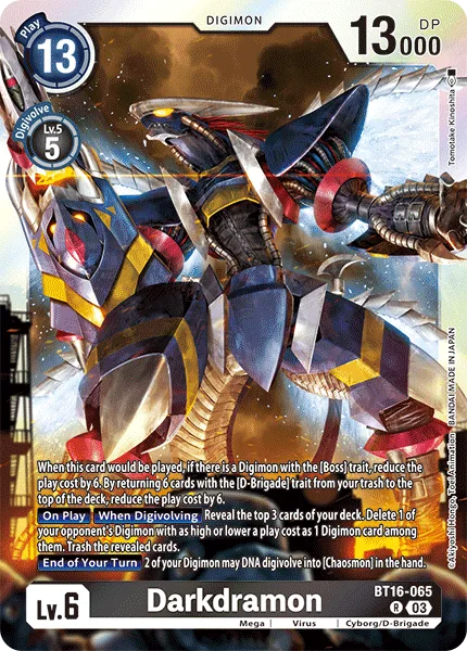 Darkdramon — Booster BEGINNING OBSERVER [BT16] BT16-065