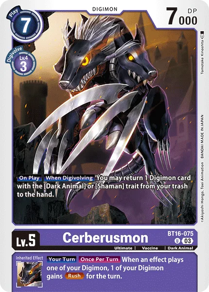 Cerberusmon — Booster BEGINNING OBSERVER [BT16] BT16-075