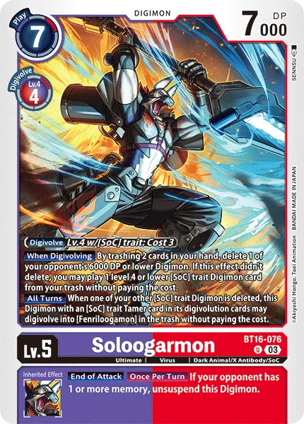 Soloogarmon — Booster BEGINNING OBSERVER [BT16] BT16-076
