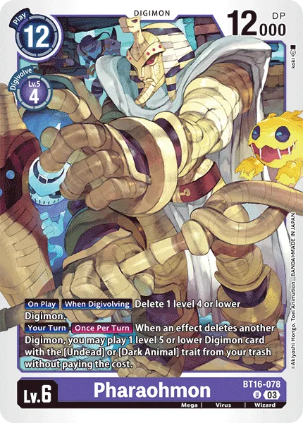 Pharaohmon — Booster BEGINNING OBSERVER [BT16] BT16-078