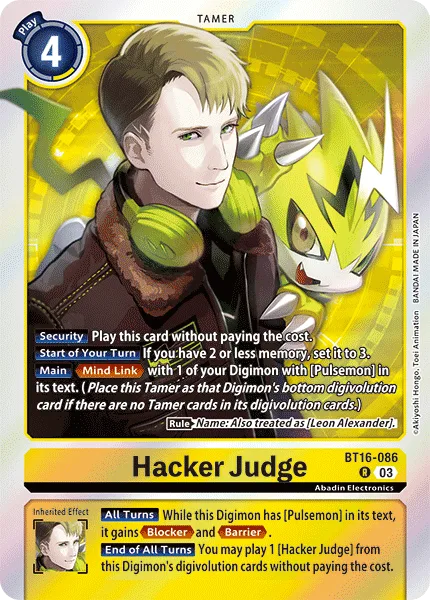 Hacker Judge — Booster BEGINNING OBSERVER [BT16] BT16-086
