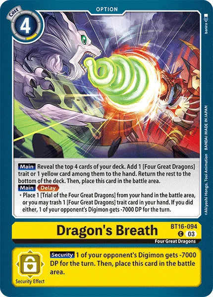 Dragon's Breath — Booster BEGINNING OBSERVER [BT16] BT16-094