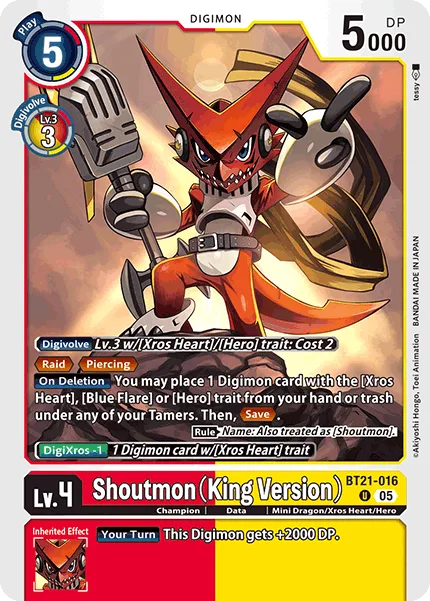 Shoutmon (King Version) — Booster WORLD CONVERGENCE [BT-21] BT21-016