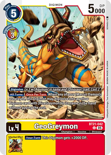 GeoGreymon — Booster WORLD CONVERGENCE [BT-21] BT21-042