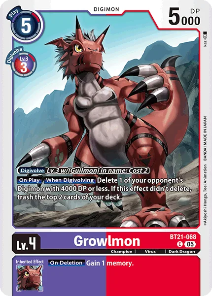 Growlmon — Booster WORLD CONVERGENCE [BT-21] BT21-068