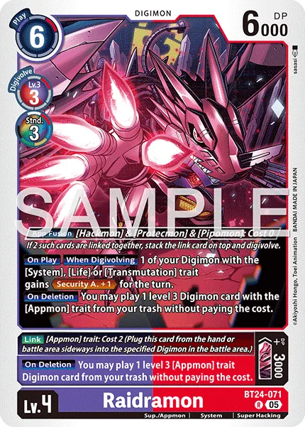 Raidramon — Booster TIME STRANGER [BT-24] BT24-071
