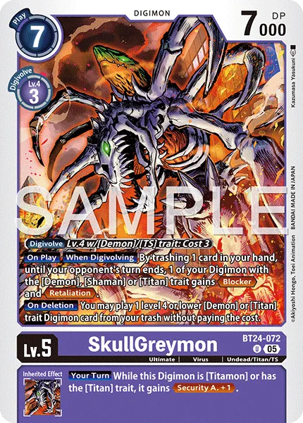 SkullGreymon — Booster TIME STRANGER [BT-24] BT24-072
