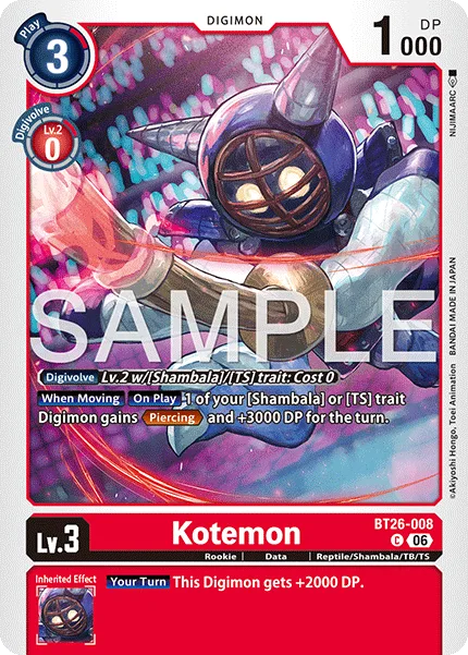 Kotemon — Booster TIMELESS BONDS [BT-26] BT26-008