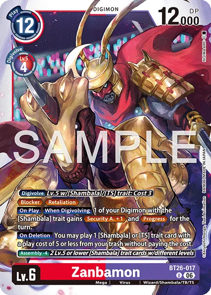 Zanbamon — Booster TIMELESS BONDS [BT-26] BT26-017