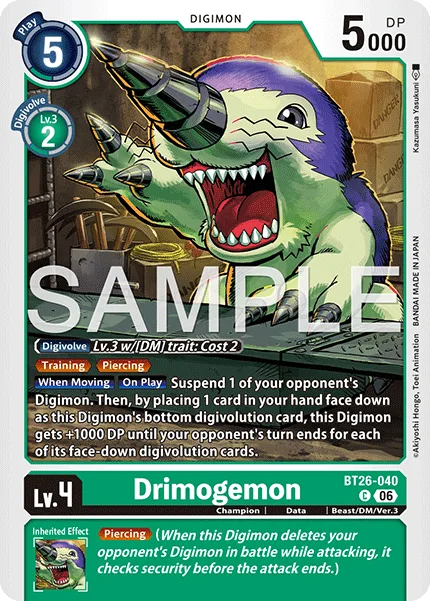 Drimogemon — Booster TIMELESS BONDS [BT-26] BT26-040