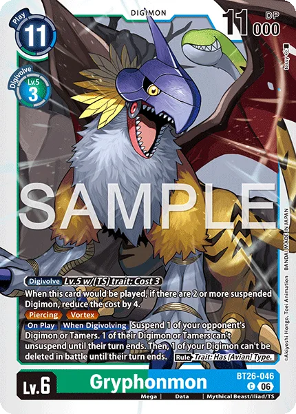 Gryphonmon — Booster TIMELESS BONDS [BT-26] BT26-046