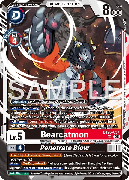 Bearcatmon — Booster TIMELESS BONDS [BT-26] BT26-057