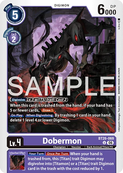 Dobermon — Booster TIMELESS BONDS [BT-26] BT26-069