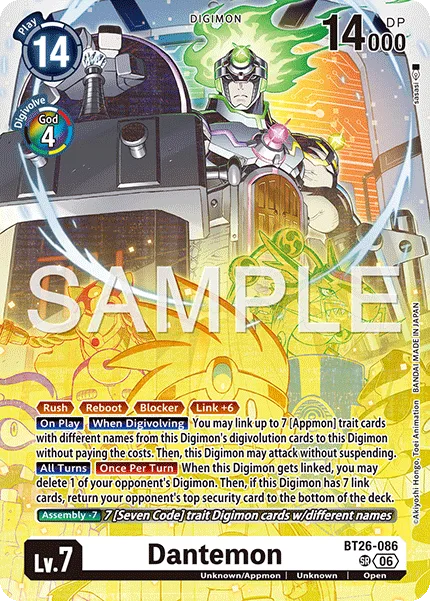 Dantemon — Booster TIMELESS BONDS [BT-26] BT26-086