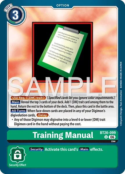Training Manual — Booster TIMELESS BONDS [BT-26] BT26-099
