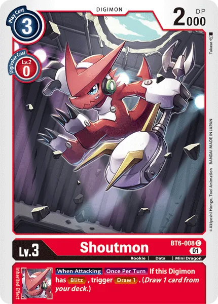 Shoutmon — Booster DOUBLE DIAMOND [BT06] BT6-008