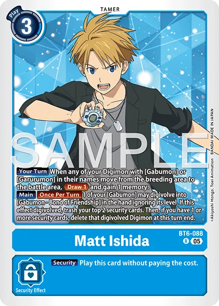 Matt Ishida — Advanced Booster DIGIMON GENERATION [AD-01] BT6-088