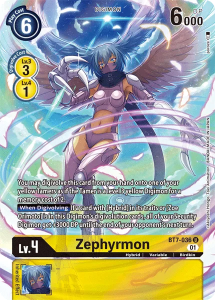 Zephyrmon — Booster DIMENSIONAL PHASE [BT11] BT7-036