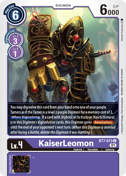 KaiserLeomon — Booster NEXT ADVENTURE [BT07] BT7-073