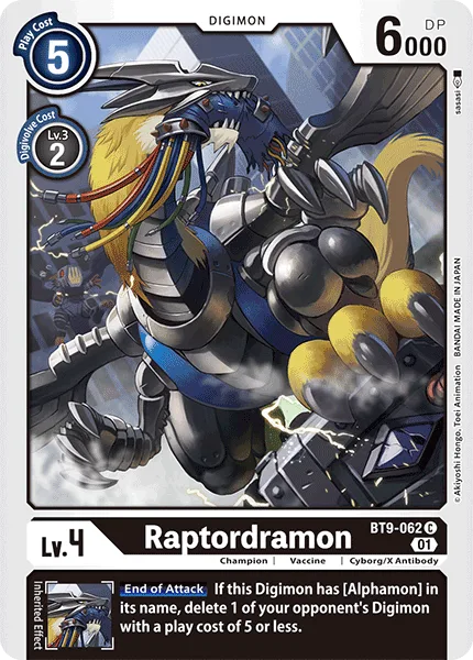 Raptordramon — Booster X RECORD [BT09] BT9-062
