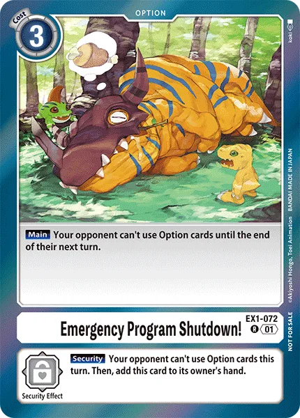 Emergency Program Shutdown! — Other Products EX1-072