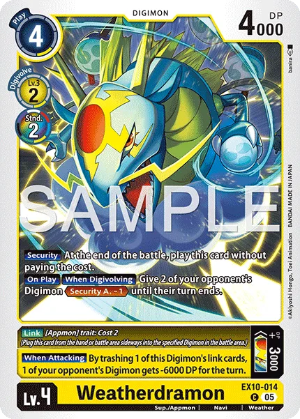 Weatherdramon — Extra Booster SINISTER ORDER [EX-10] EX10-014