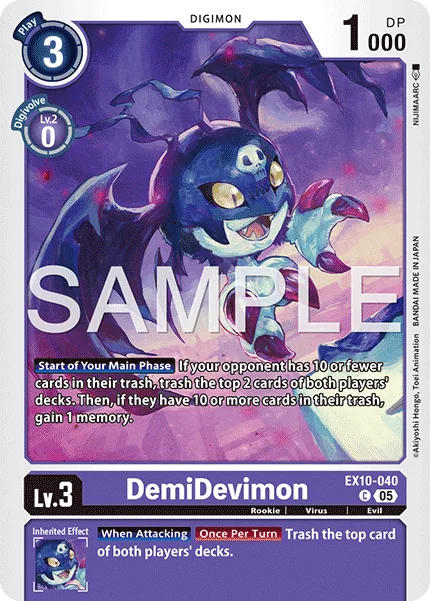 DemiDevimon — Extra Booster SINISTER ORDER [EX-10] EX10-040