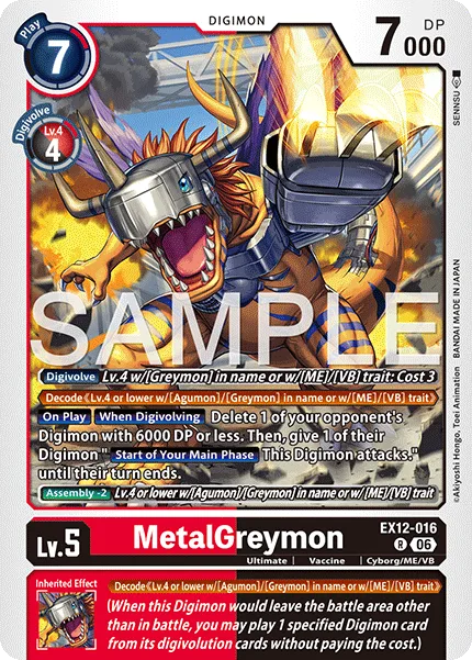 MetalGreymon — Extra Booster DIGITAL WORLD SHAMBALA [EX-12] EX12-016