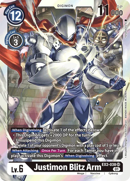 Justimon Blitz Arm — Theme Booster DIGITAL HAZARD [EX-02] EX2-038