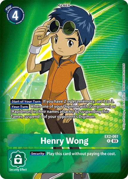 Henry Wong — Advanced Deck DOUBLE TYPHOON [ST17] EX2-061