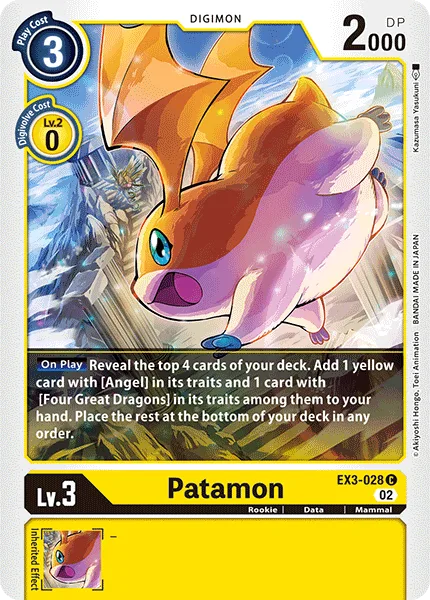 Patamon — Theme Booster DRACONIC ROAR [EX-03] EX3-028