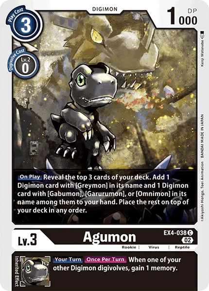 Agumon — Theme Booster ALTERNATIVE BEING [EX04] EX4-038