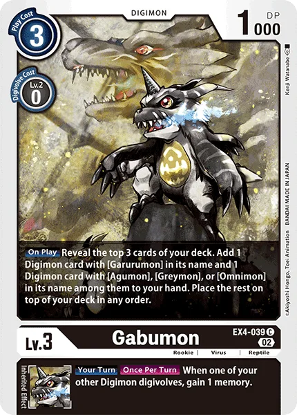 Gabumon — Theme Booster ALTERNATIVE BEING [EX04] EX4-039