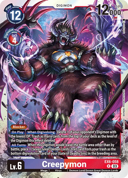 Creepymon — Theme Booster INFERNAL ASCENSION [EX06] EX6-058