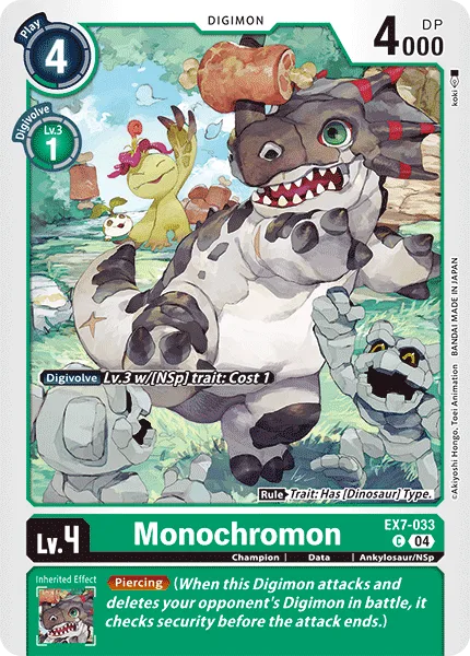 Monochromon — Extra Booster DIGIMON LIBERATOR [EX07] EX7-033