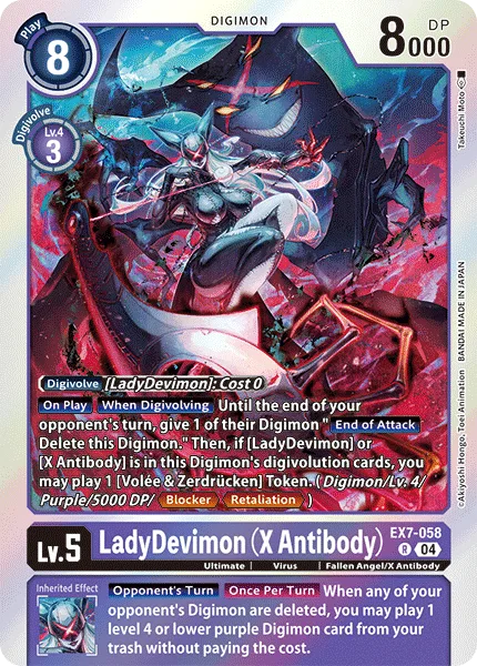 LadyDevimon (X Antibody) — Extra Booster DIGIMON LIBERATOR [EX07] EX7-058