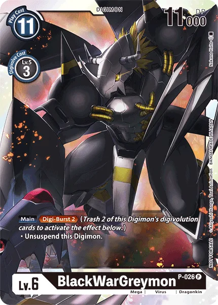 BlackWarGreymon — Promo Cards (P-Numbered) P-026
