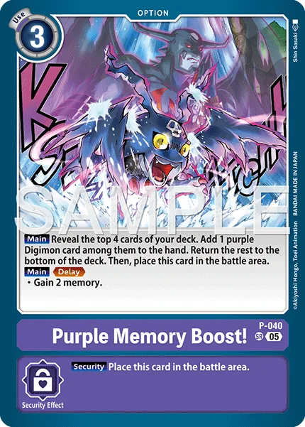 Purple Memory Boost! — Advanced Booster DIGIMON GENERATION [AD-01] P-040