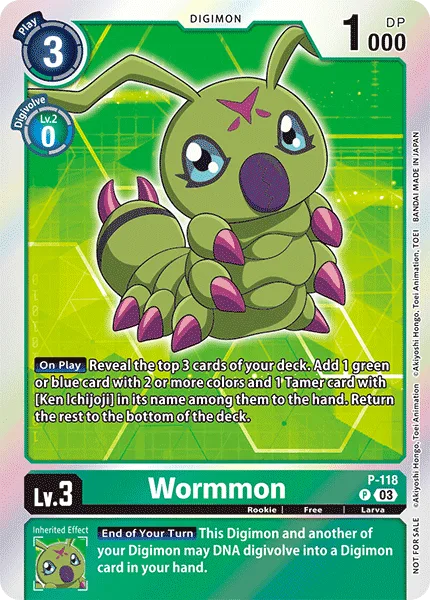 Wormmon — Promo Cards (P-Numbered) P-118