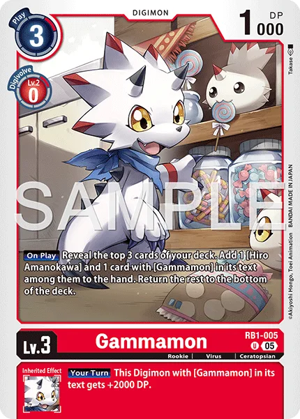 Gammamon — Advanced Booster DIGIMON GENERATION [AD-01] RB1-005