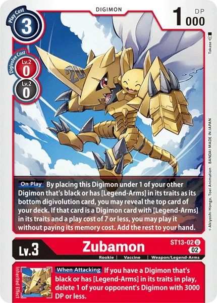 Zubamon — Starter Deck RAGNALOARDMON [ST-13] ST13-02