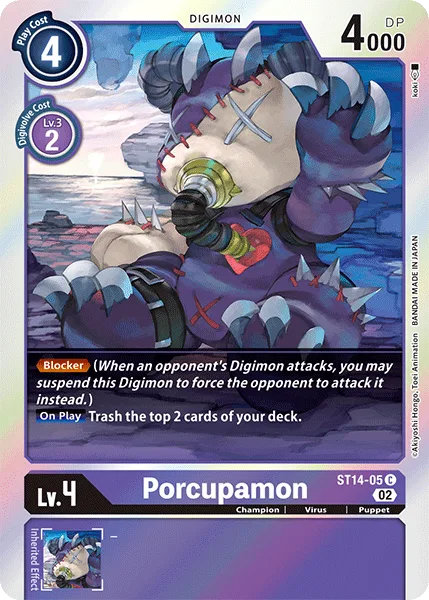 Porcupamon — Advanced Deck BEELZEMON [ST14] ST14-05