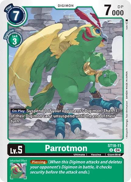 Parrotmon — Starter Deck GUARDIAN VORTEX [ST18] ST18-11