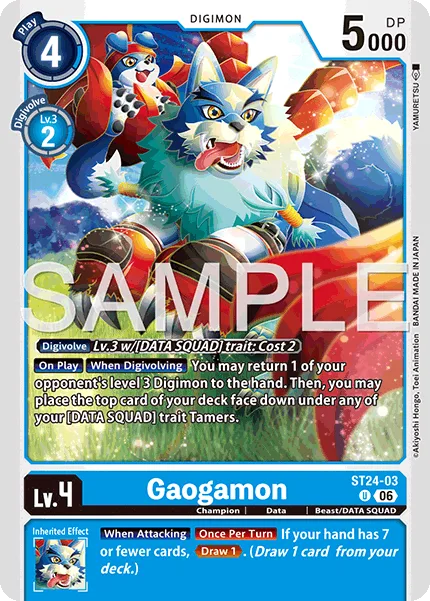Gaogamon — Starter Deck DIGIMON DATA SQUAD [ST-24] ST24-03