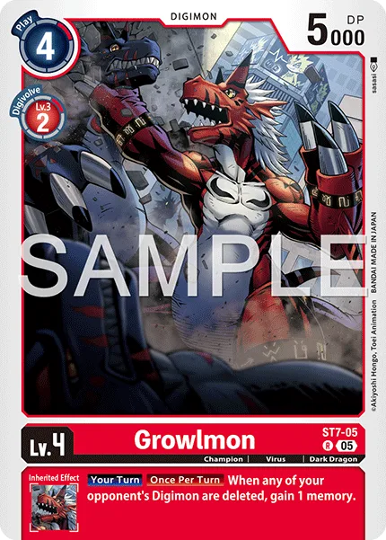 Growlmon — Advanced Booster DIGIMON GENERATION [AD-01] ST7-05