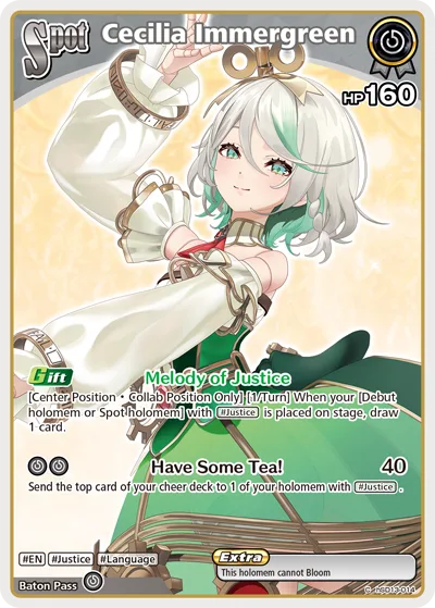 Cecilia Immergreen (C) — SD13: Start Deck: Oshi Justice hSD13-014