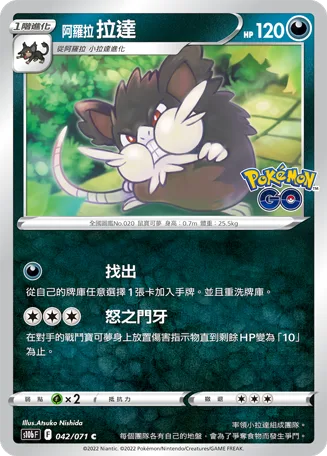 阿羅拉 拉達 — Pokémon GO 042/71